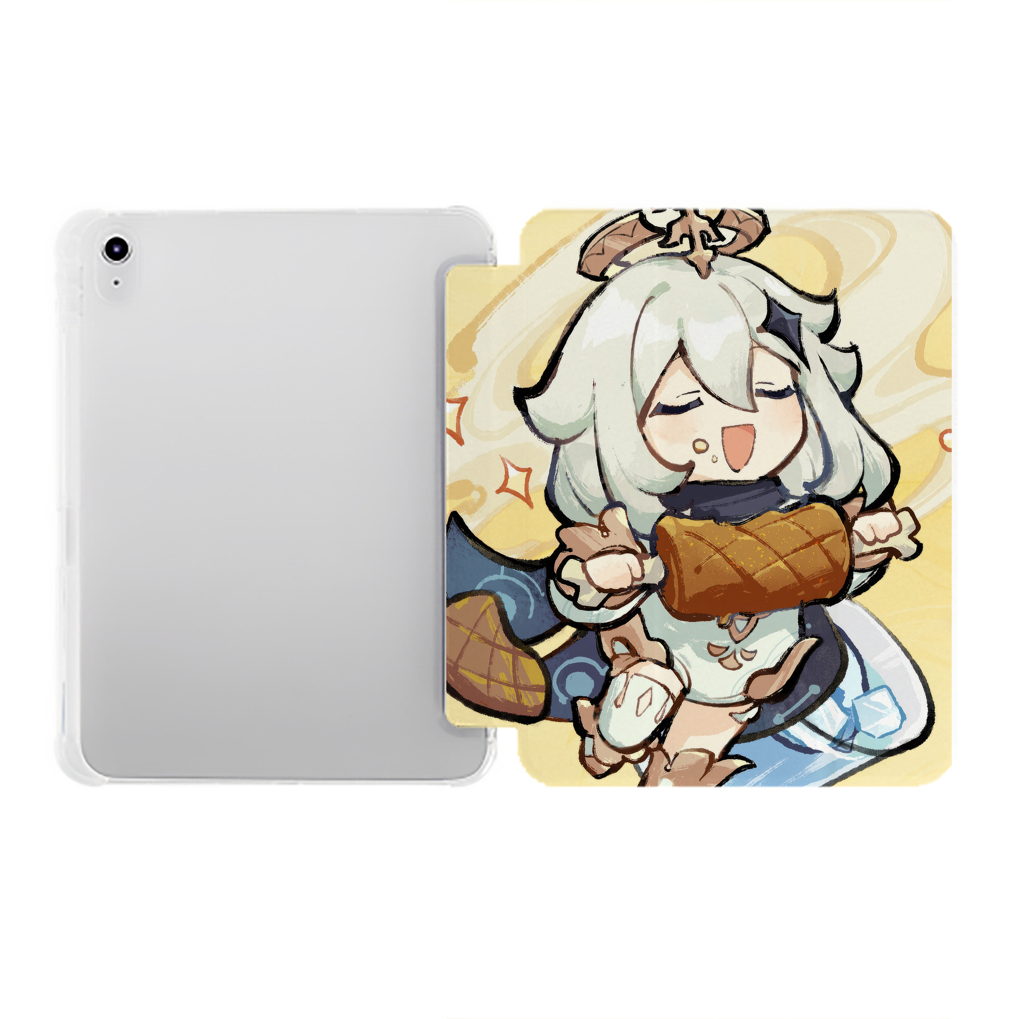 げんし神 genshin IPad ケース ペン収納付き 三つ折りスタンド PUレザー×シリコン 対応機種9.5/10.5/10.9インチ